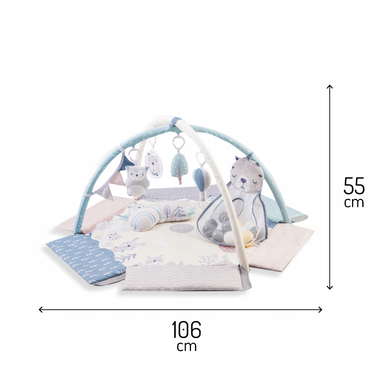 MOKOMASIS KILIMĖLIS KŪDIKIAMS 2in1 - MoMi PASTEL - JUTIMINIAI ŽAISLAI BASEINUI Lytis berniukai mergaitės