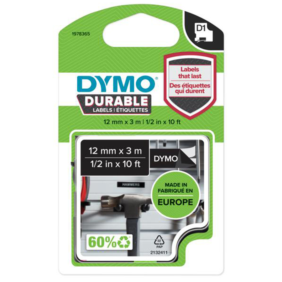 

Taśma trwała Dymo D1 Durable 1978365 12mm czarna