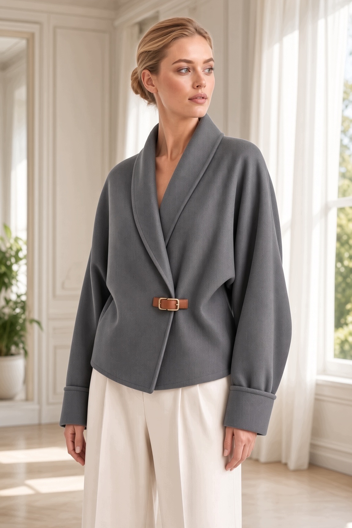 Bunda zakiet sako podzimní elegantní, zateplená S/m