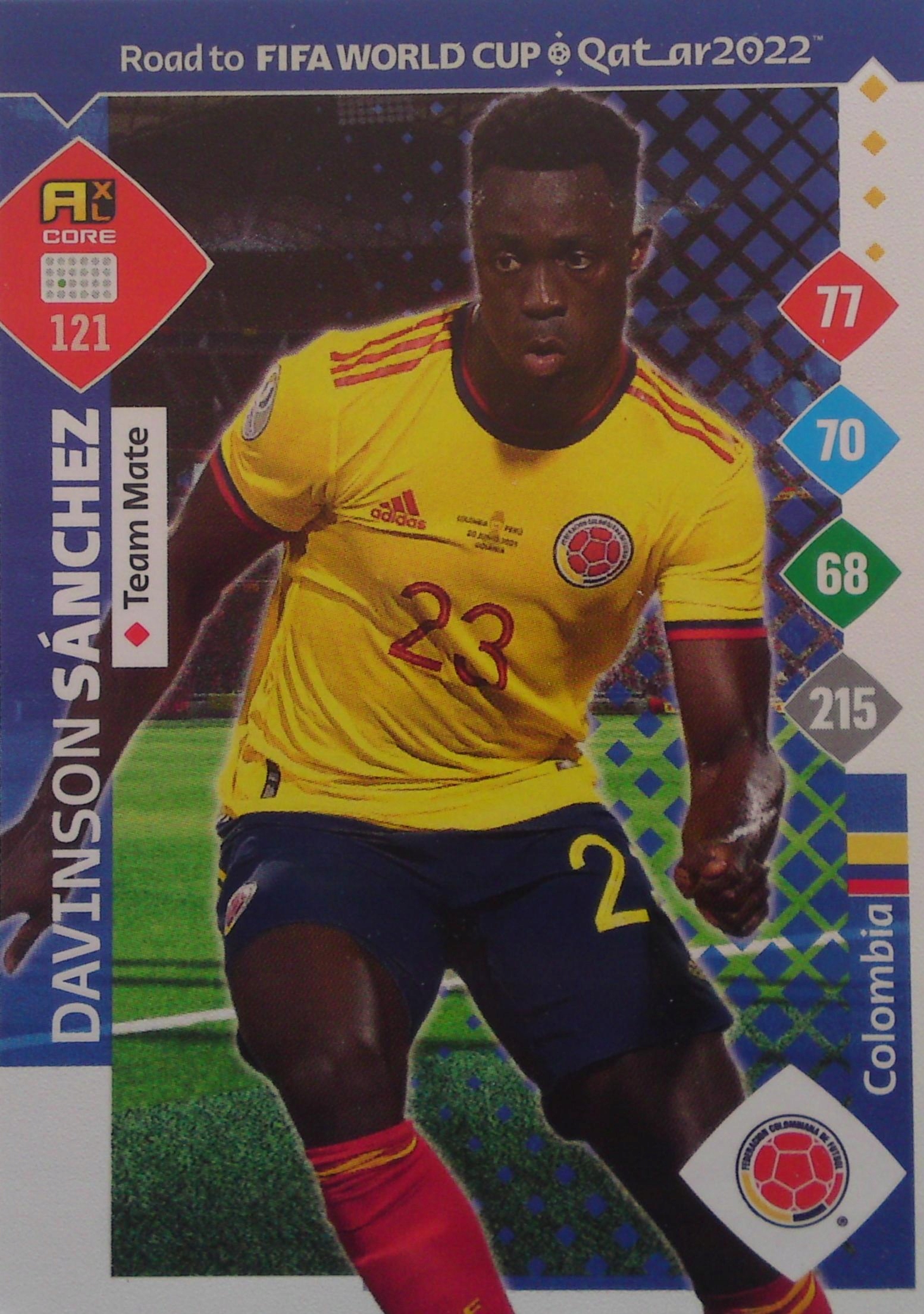 Panini Road Fifa World Qatar 2022 Team Mate Davinson Sánchez 121