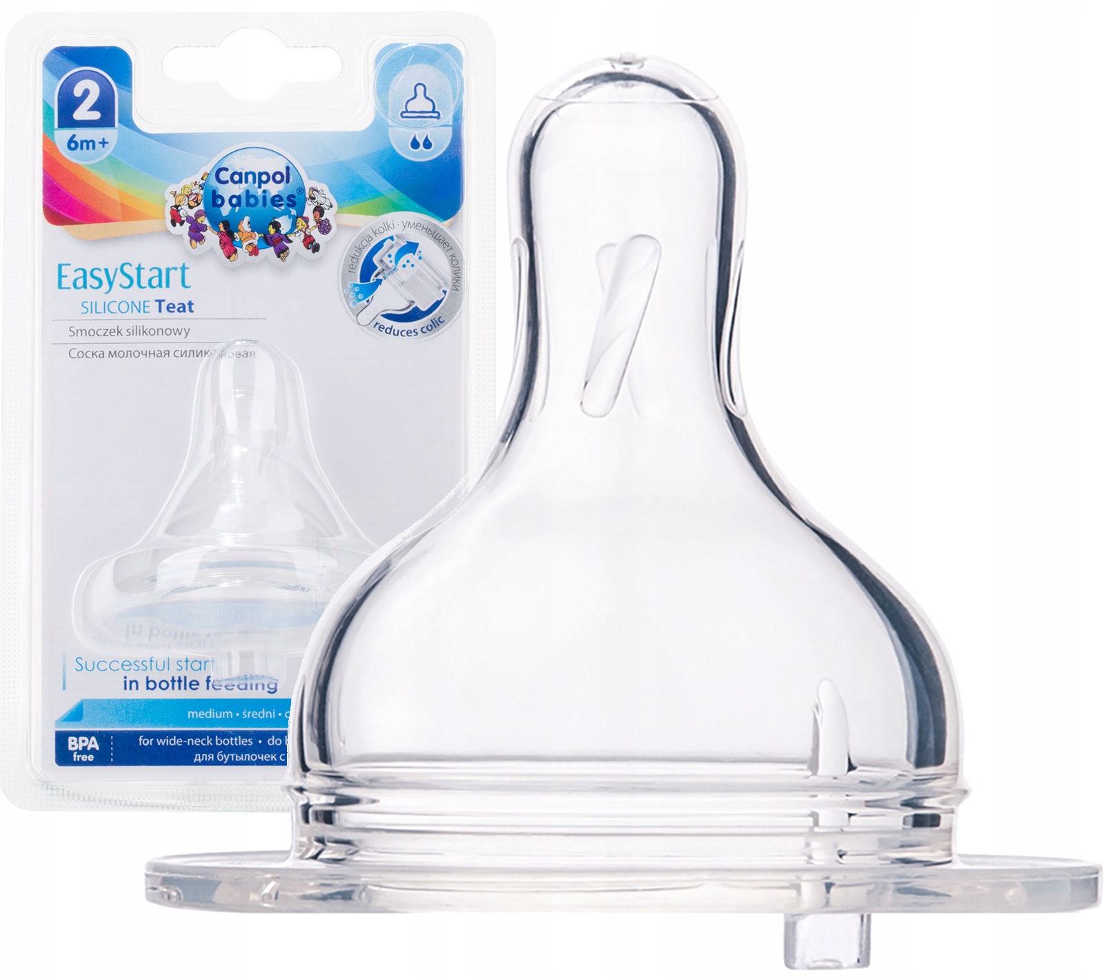 

Canpol Smoczek Silikonowy Do Butelki Szeroki +6m