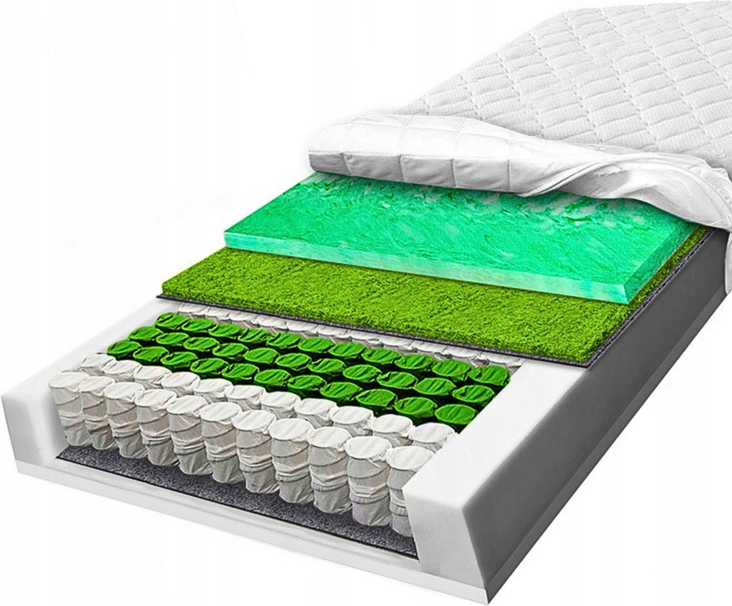 Taštičkový pružinový matrac 160x200 pocket morská tráva pružný 21 cm