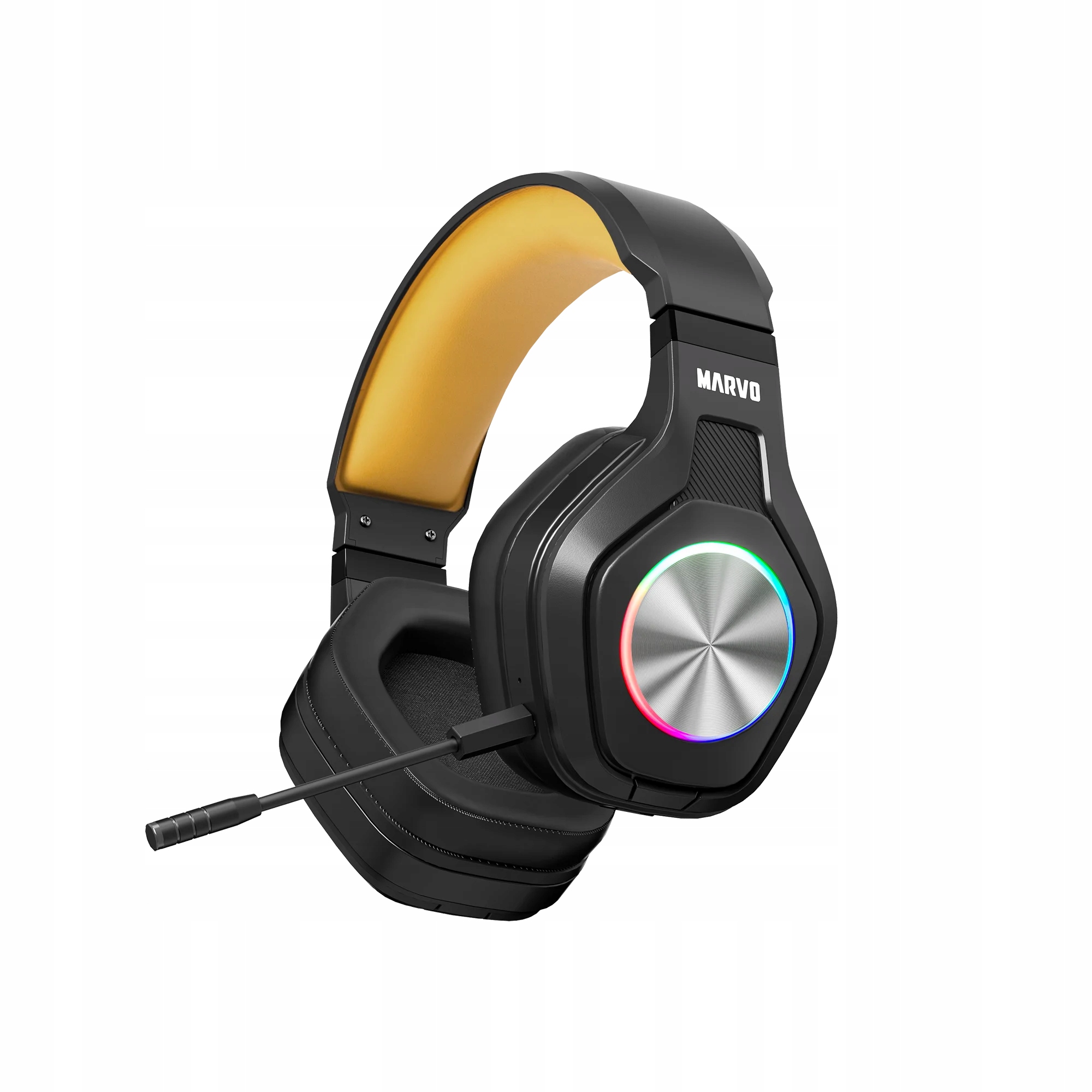 Słuchawki gamingowe Marvo Pulz 80W Wireless czarne bezprzewodowe z mikrofon