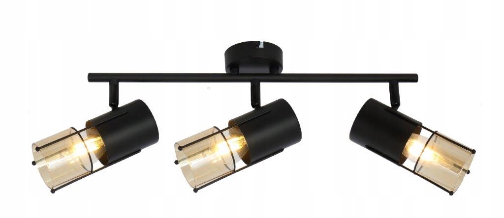 Lampa lišta Scottie černá 3 plamenná