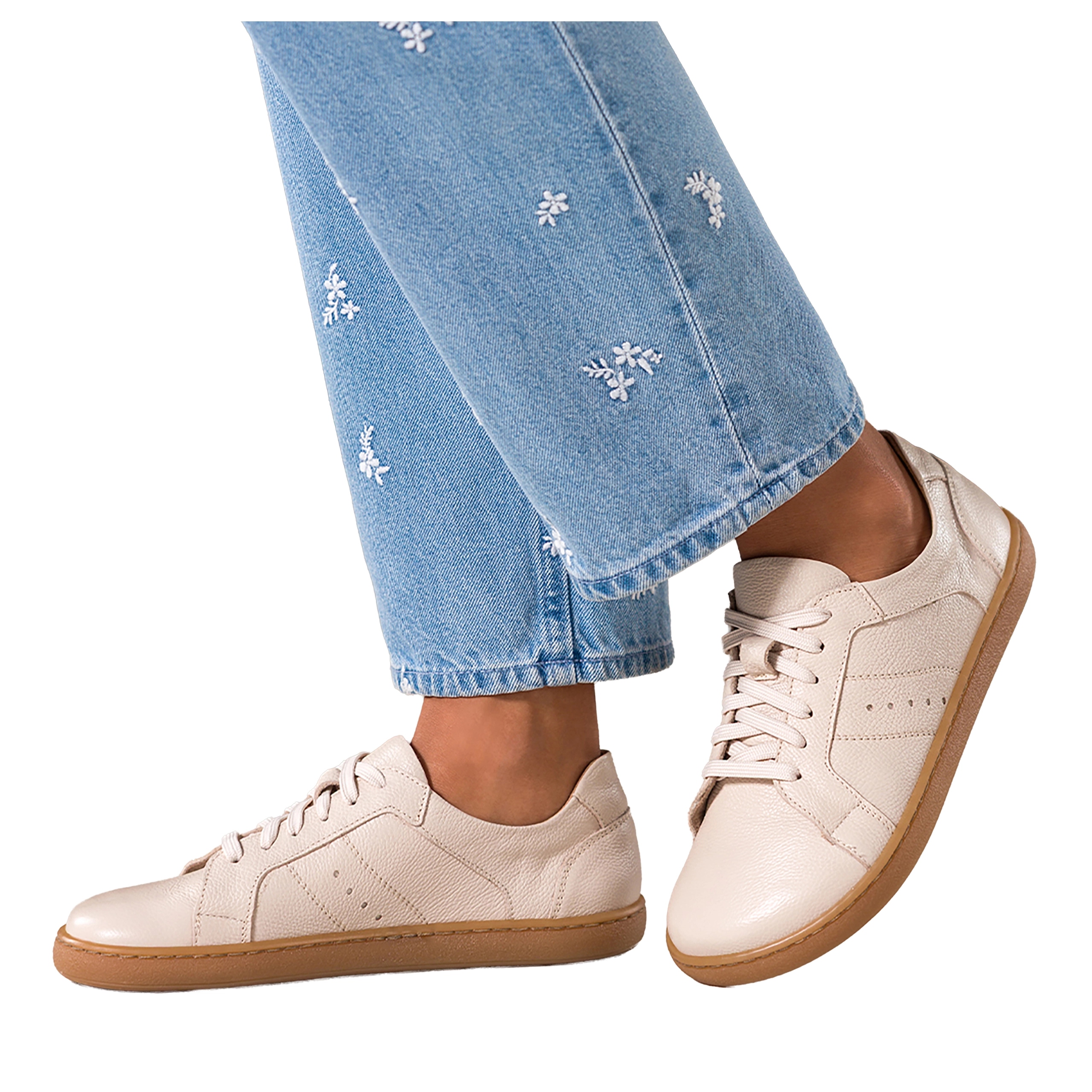 Boty Barefoot Béžové Dámské Kožené Šněrovací Široké Elastické r 39