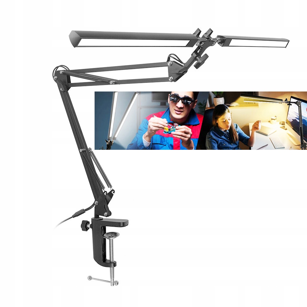 Kreslicí Lampa Led Stolní Lampa Dvojitá Výkonná Nabíječka 24W