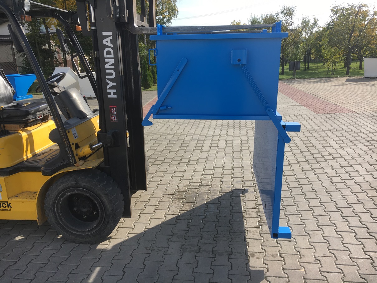 Pojemnik z otwieranym dnem PMDC 1400 L Głębokość produktu 148.5 cm