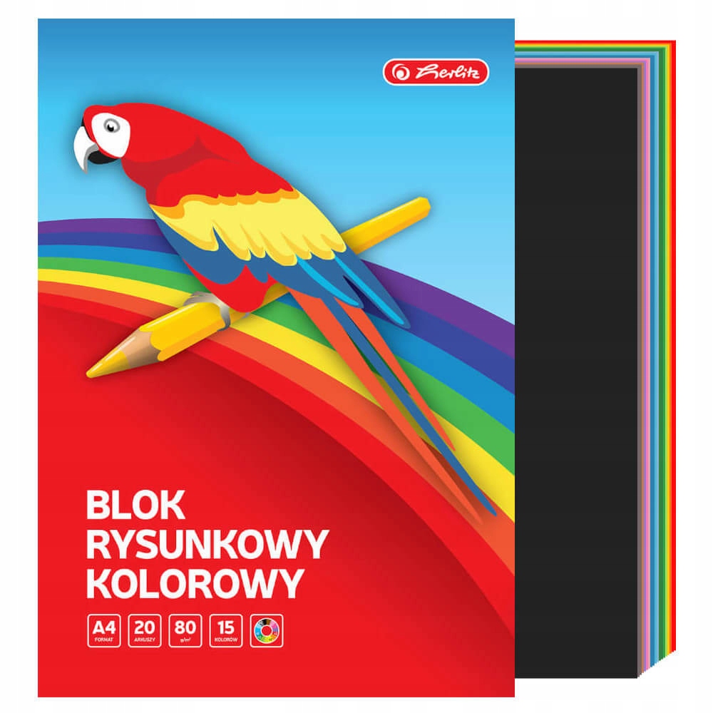 

Blok rysunkowy kolorowy A4 20k 80g/m2 Herlitz