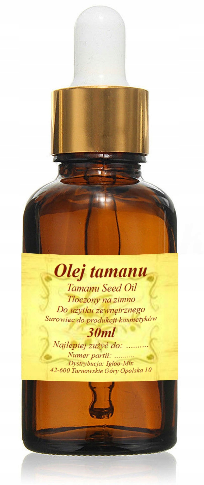 

Olej Tamanu 30ml z pipetą zimnotłoczony