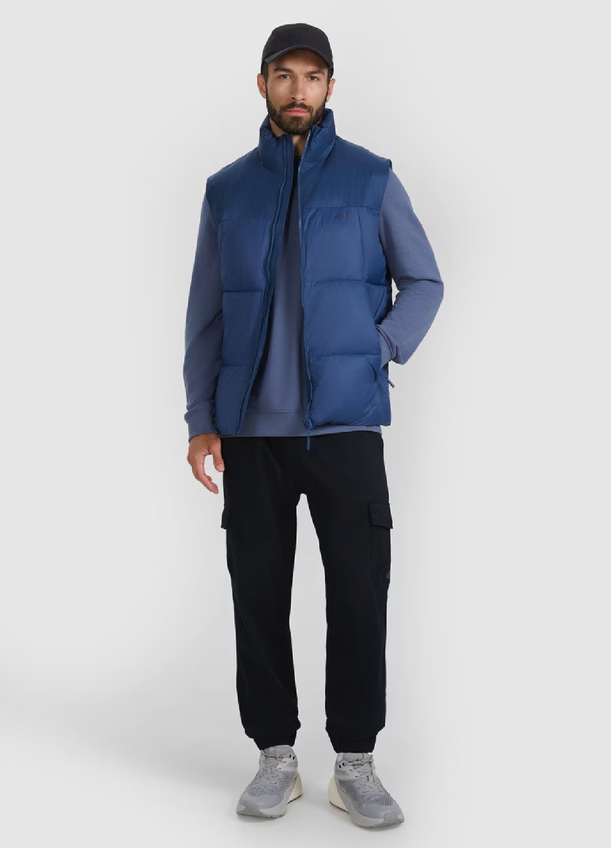 4F Pánská Vesta Bunda Bez Rukávů M229 Denim M