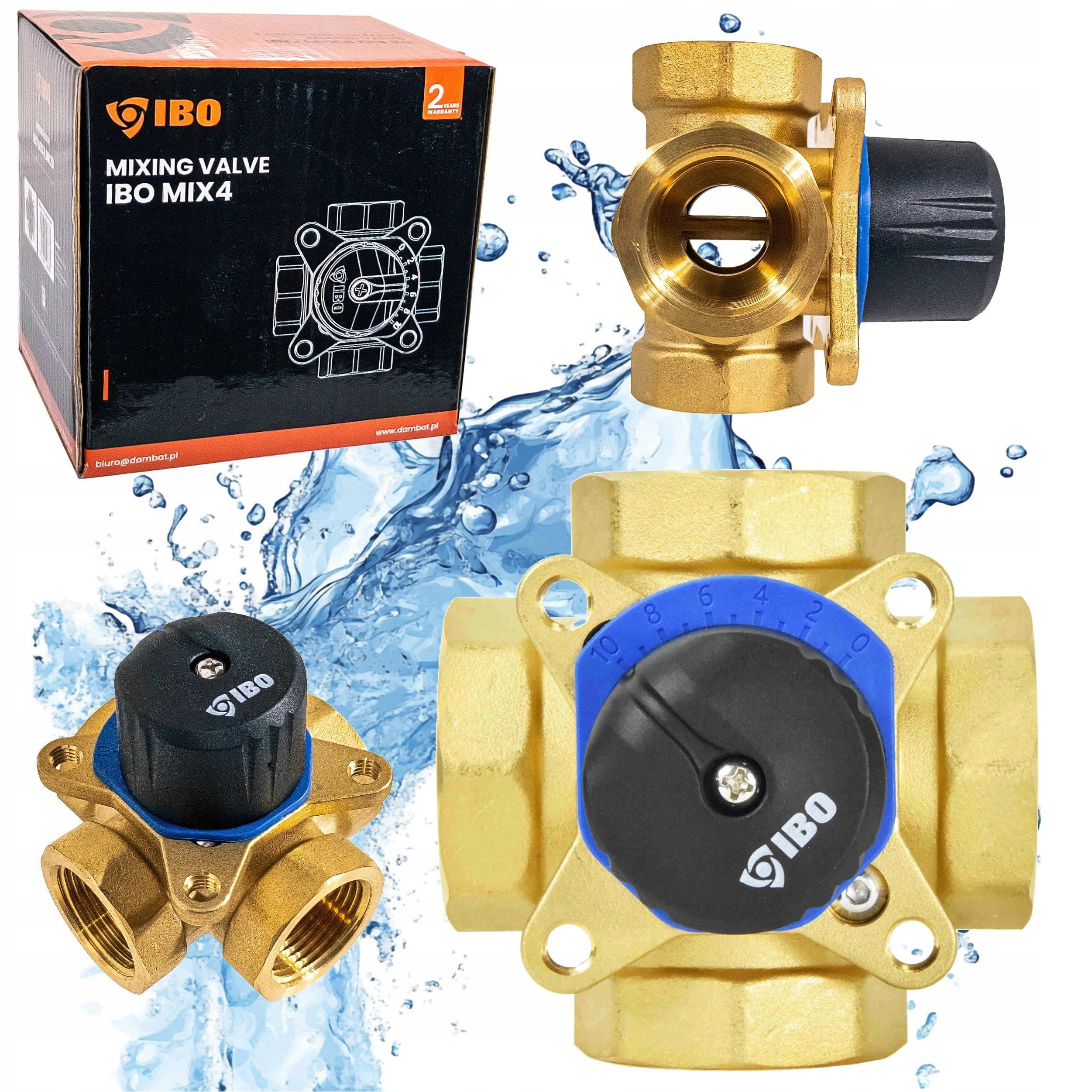 4-CESTNÝ Čtyřcestný Regulační Směšovací Ventil 1 1/4 " 5/4 Palce DN32