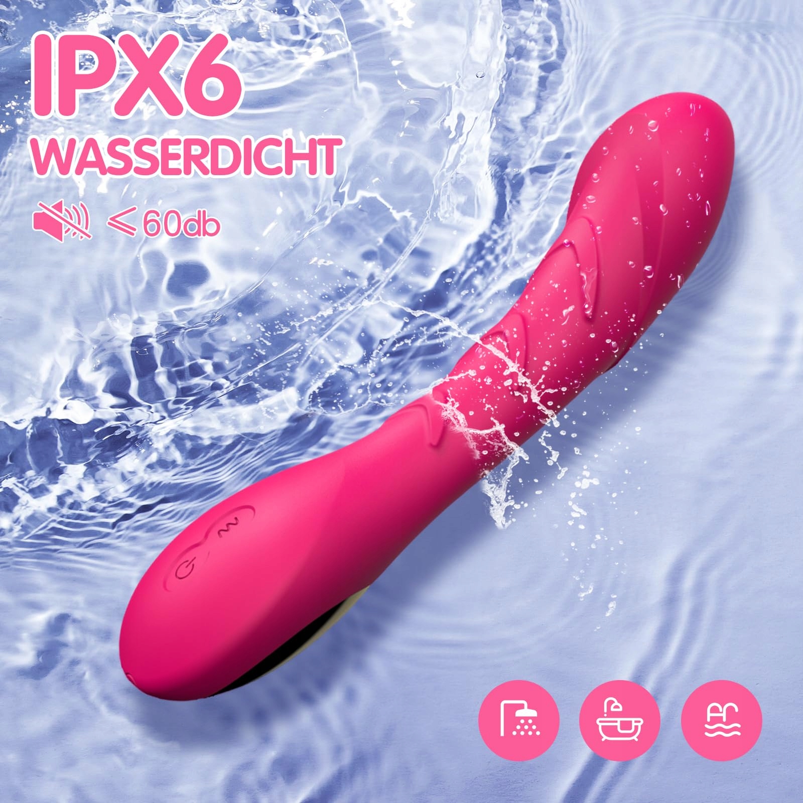 KLASSISCHER G-PUNKT Wibrator Dla Kobiet Cichy Silikonowy Stimulator — miniatura 4