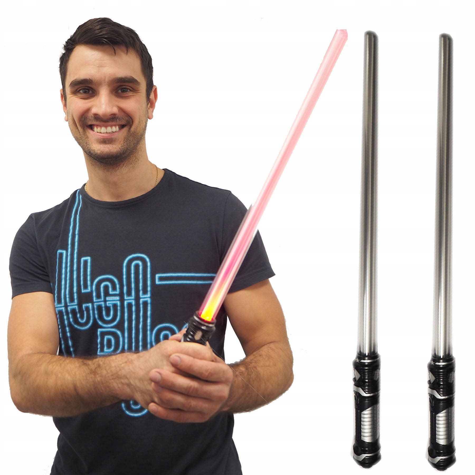 

Miecz Świetlny Świecący 2 Miecze Wojownik 110CM