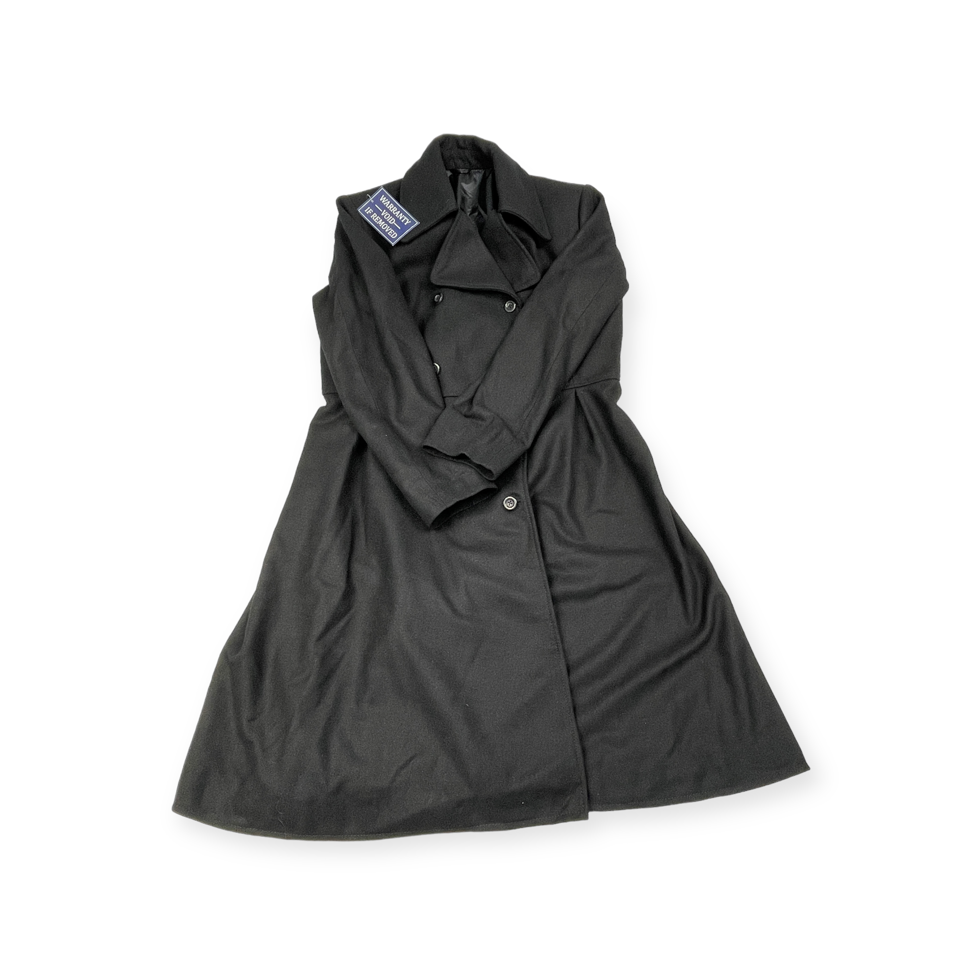 Dámský černý vlněný kabát The Wool Maker XXL