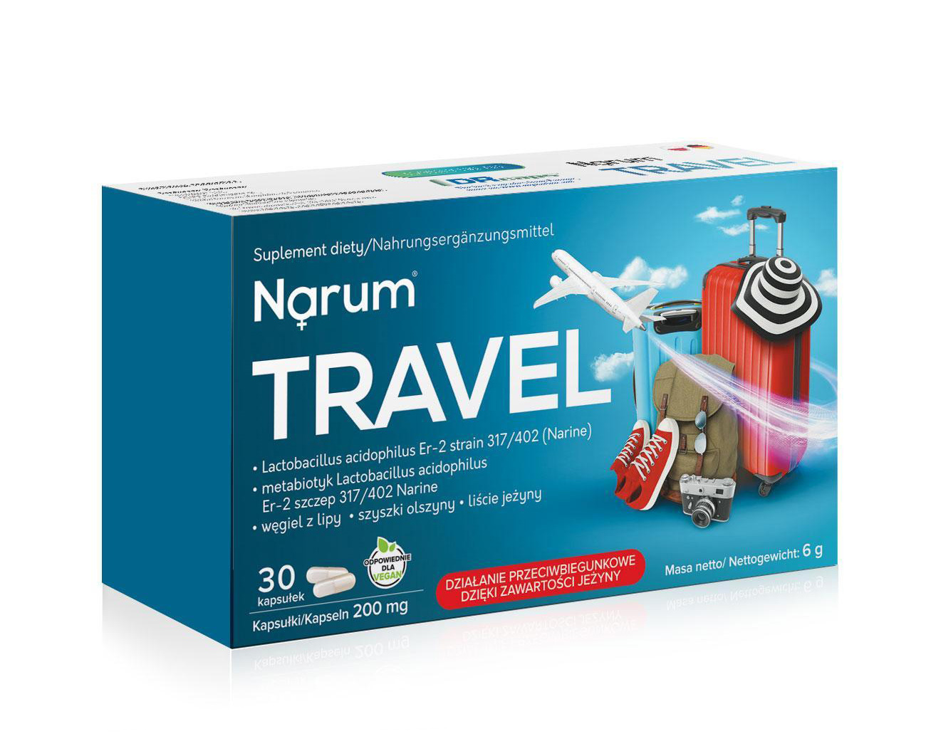Suplement diety Narine NARUM TRAVEL probiotyki kapsułki 30 szt.