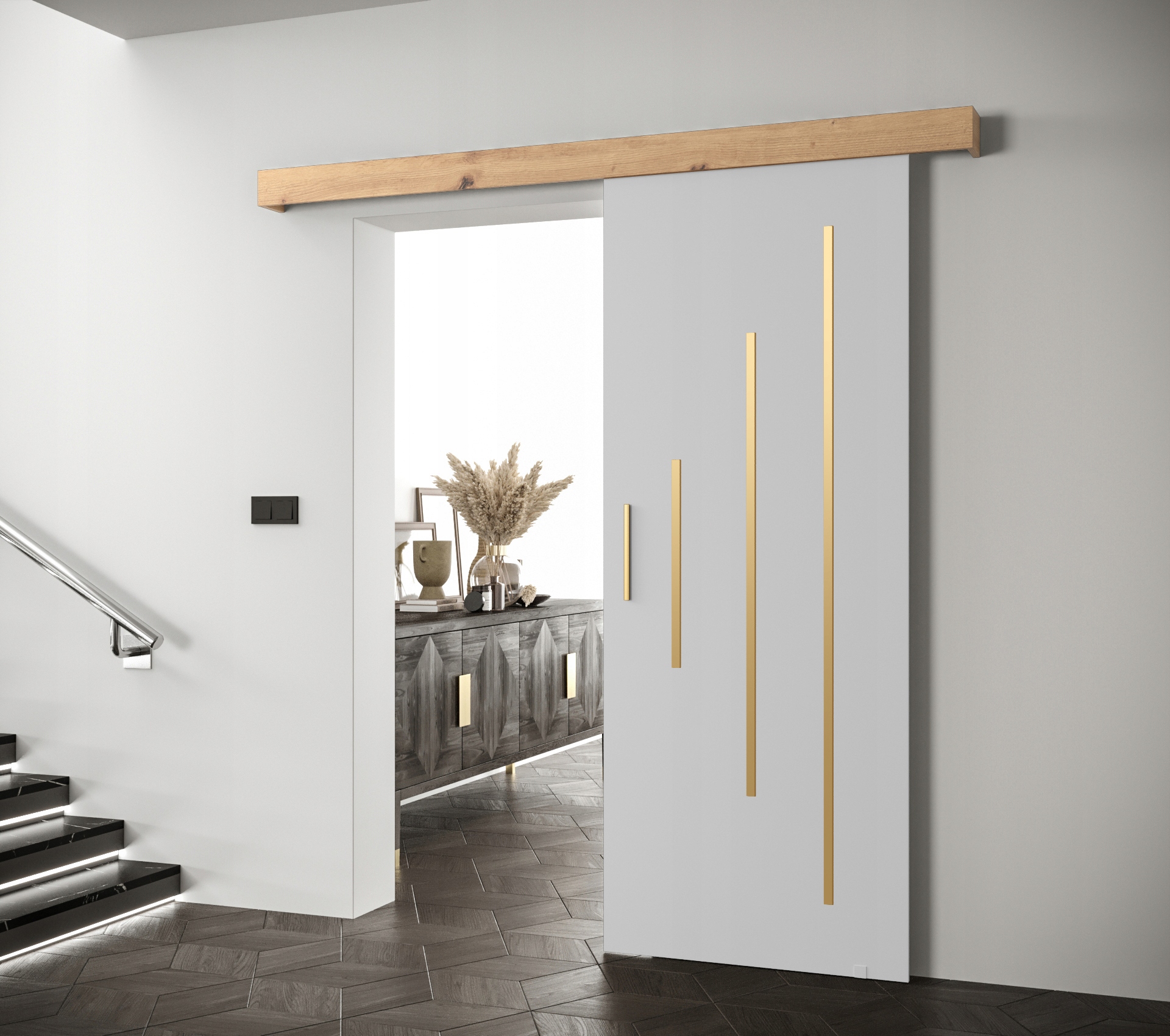 SALWADOR 90 wzór Y DRZWI PRZESUWNE naścienne Typ Pełne