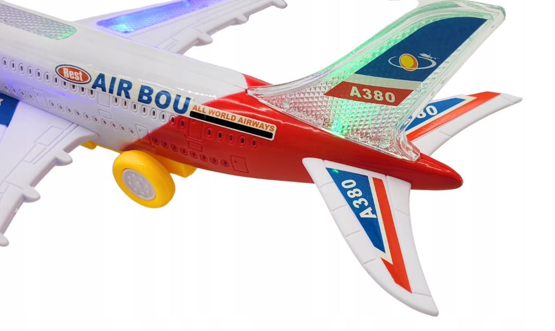 SAMOLOT PASAŻERSKI ŚWIATŁO DŹWIĘK NAPĘD 45 cm DUŻY Model SAMOLOT