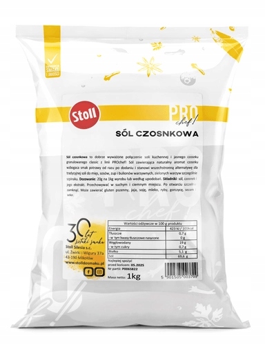 3x Česneková sůl Stoll Pro Chef 1 kg