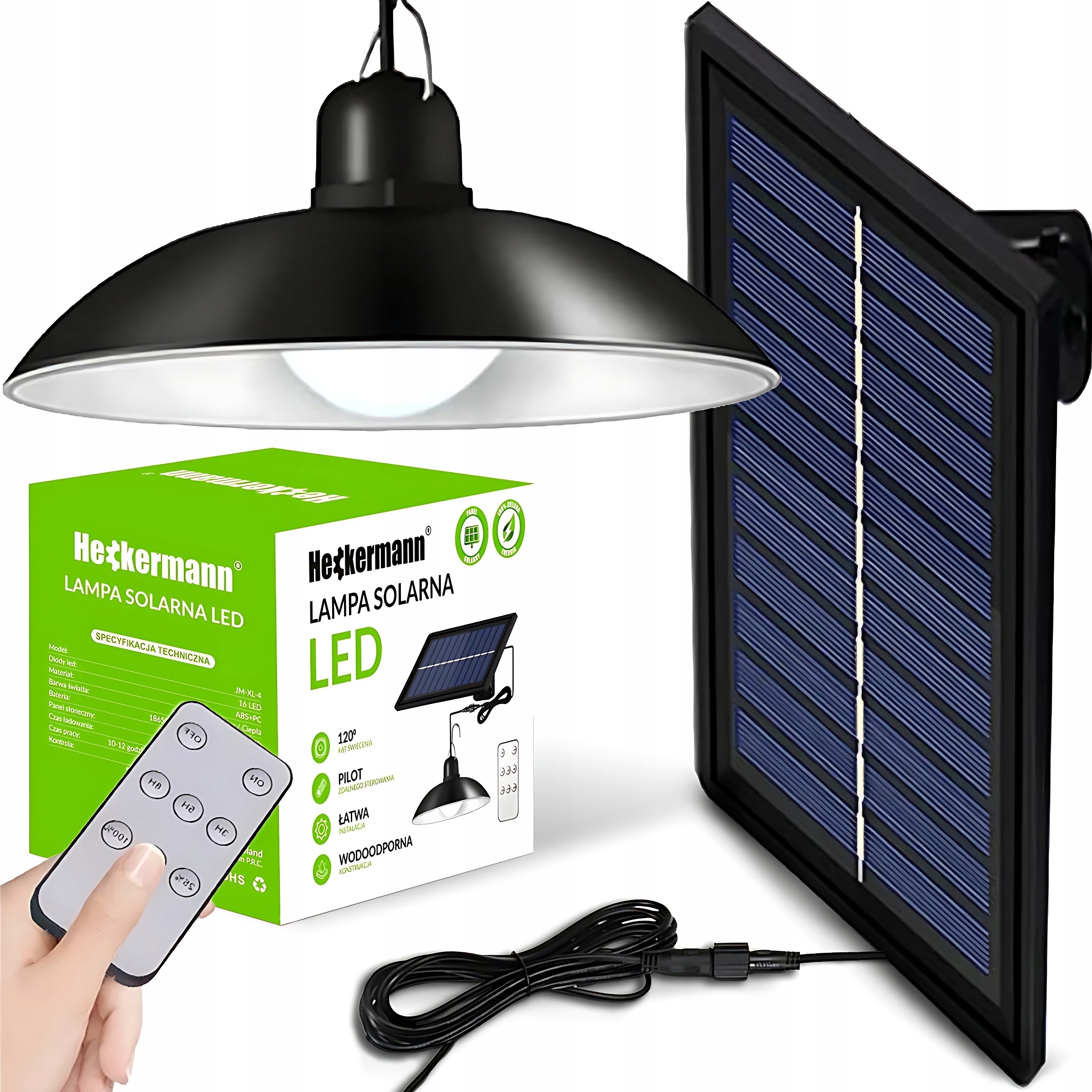 

Lampa Solarna Ogrodowa Wisząca Żyrandol Led 800lm