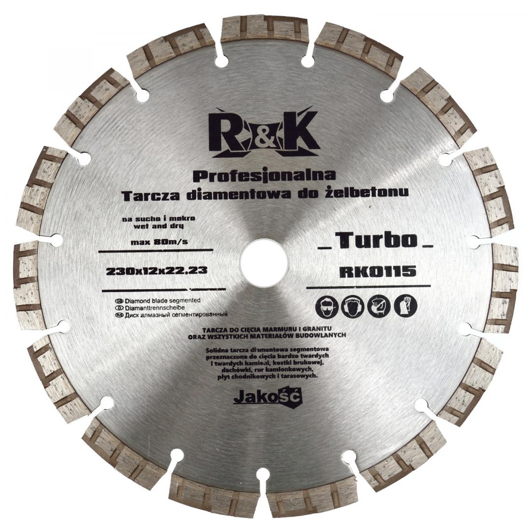 Tarcza Diamentowa Do Żelbetonu 230 x 12 x 22,23mm