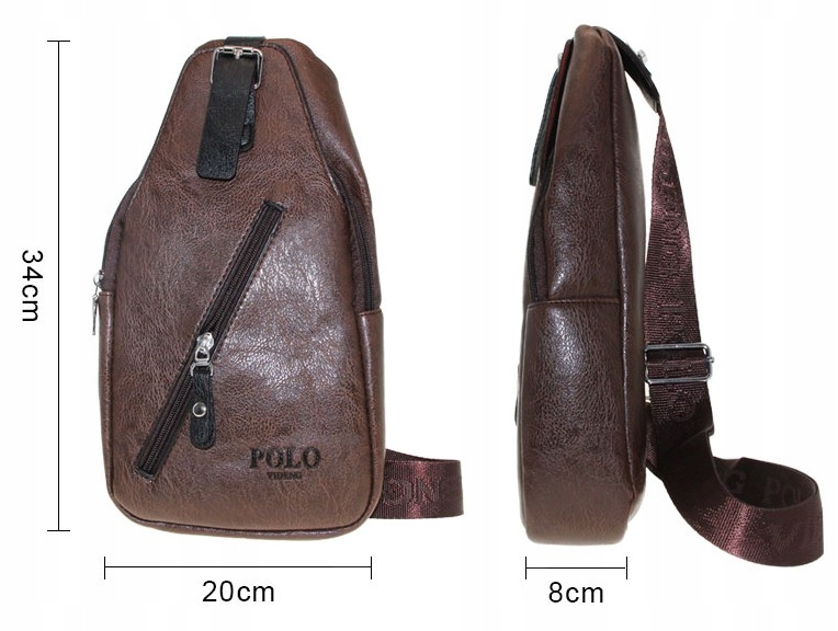 Torba plecak męska przez ramię skórzany Saszetka Rodzaj sportowy