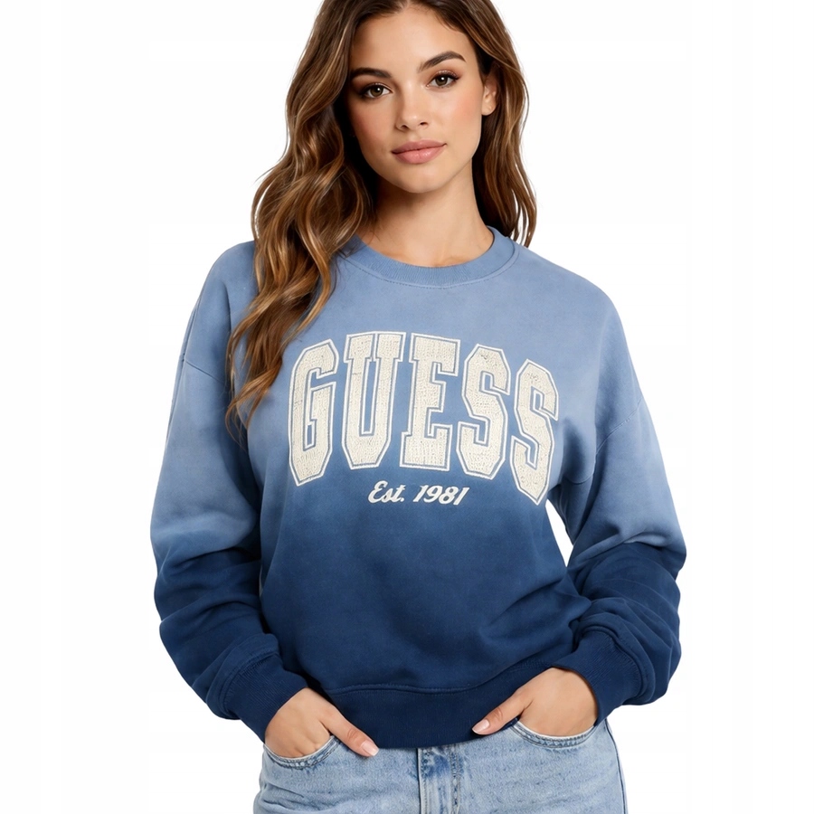 Mikina Guess W4BQ10 KBY51 Modrá