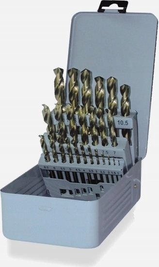 Wiertła zestaw Nwka Fi 1.0-13.0mm 25szt. Hss Oksydowane W