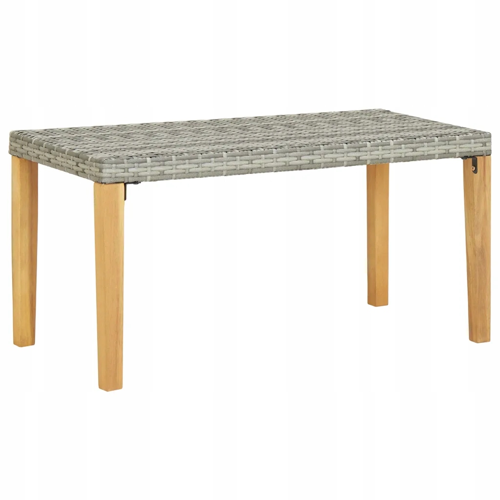 Polyratanová zahradní lavička šedá 120x40x40 cm