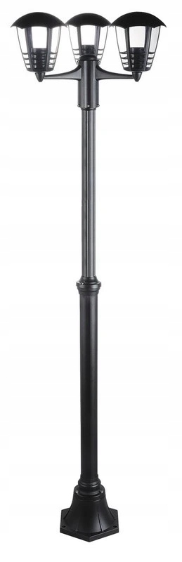 Marseille záhradné stĺpikové svietidlo max. 3x60W E27 IP44 čierne