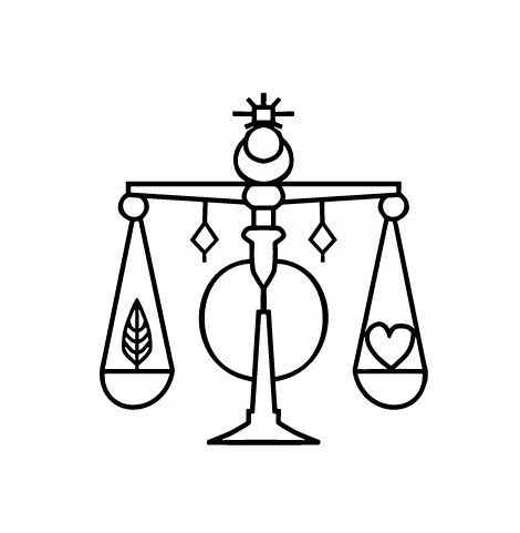 nástěnná dekorace Obraz vzor astrologie znamení zvěrokruhu váha