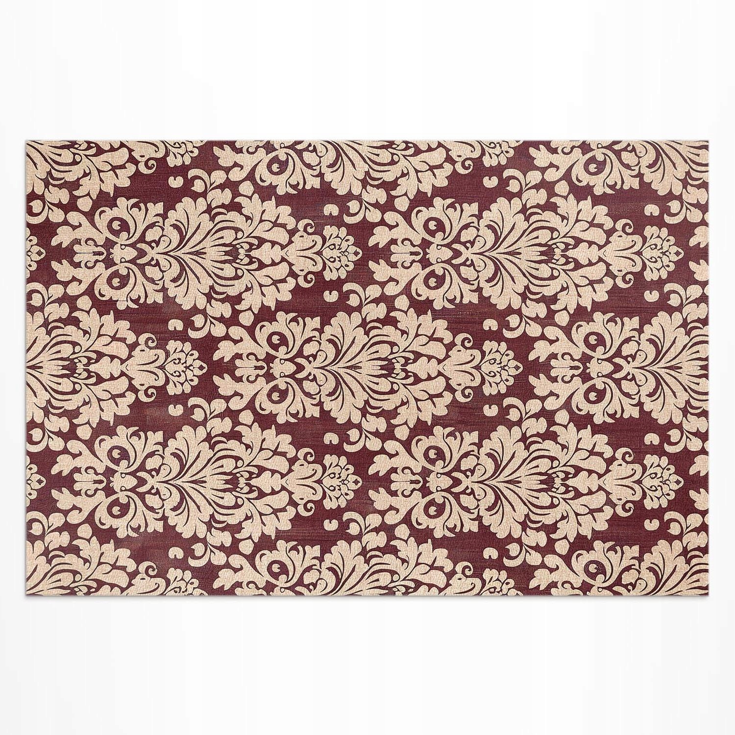 Vinylový koberec na Patio Pravidelný rastlinný ornament, vintage štýl, 100 x 150 cm