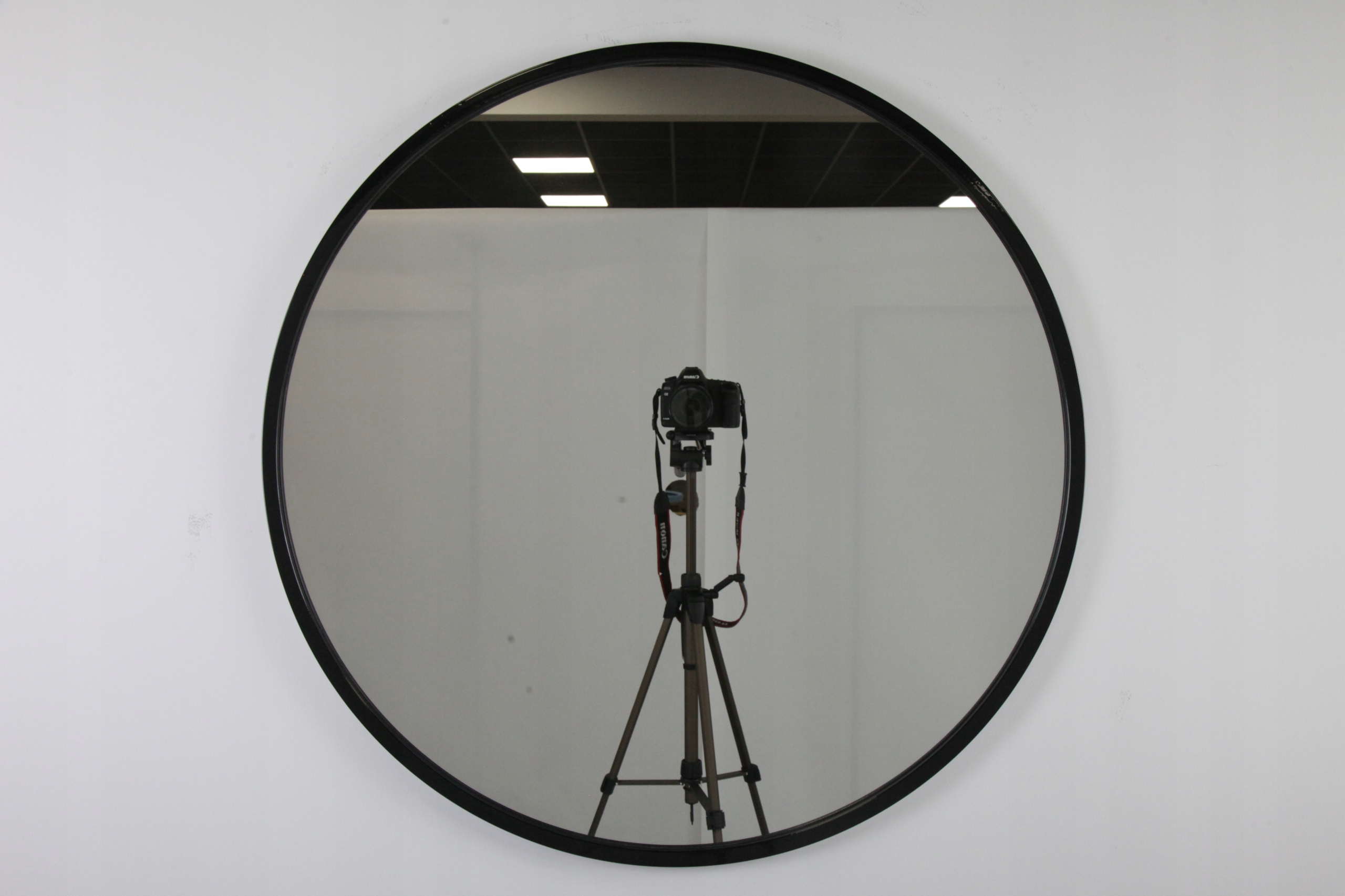 LUSTRO OKRĄGŁE CZARNE LOFT 50 CM POŁYSK Marka Lawabo Mebel