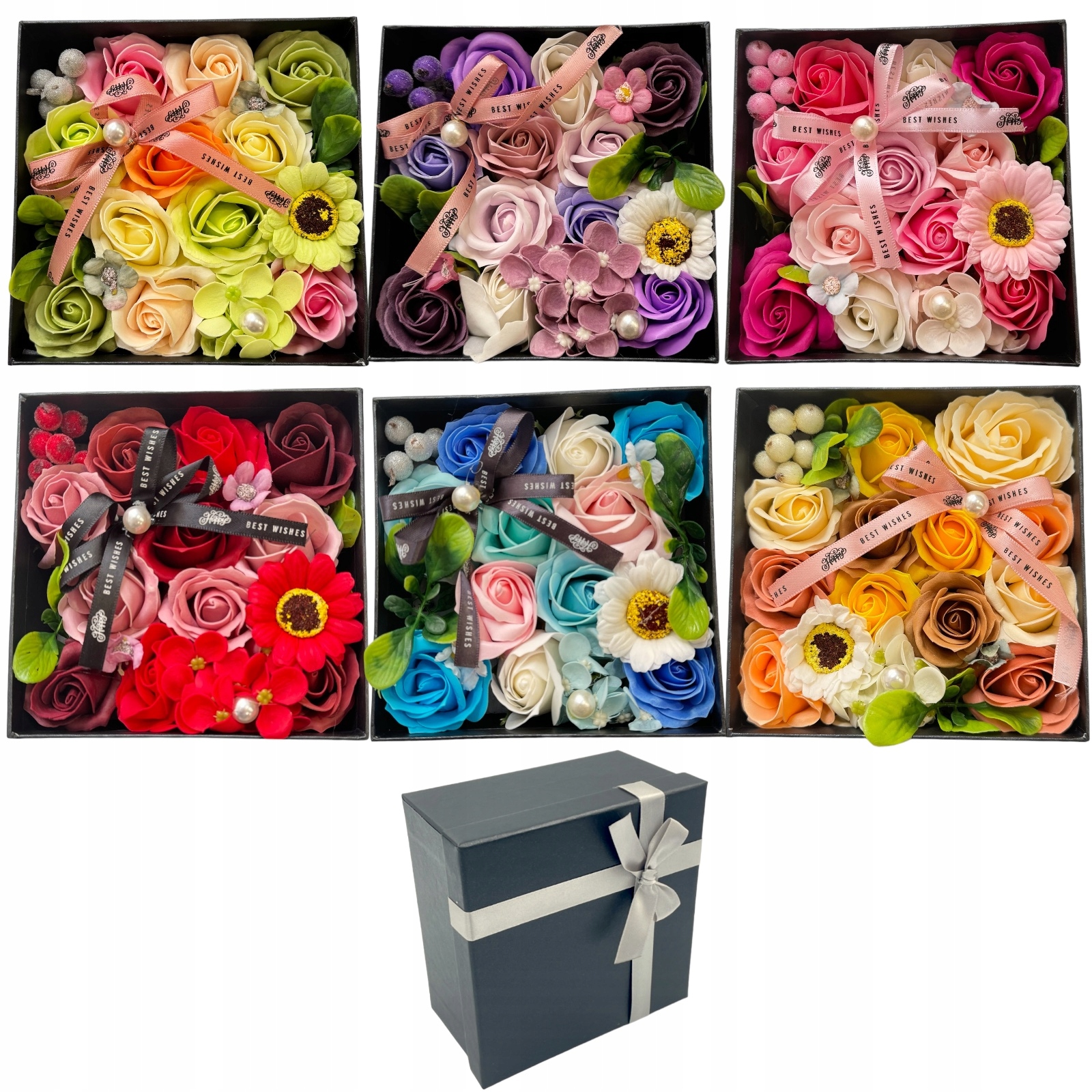 Róże mydlane kwiaty pachnące flowerbox na prezent Marka inna