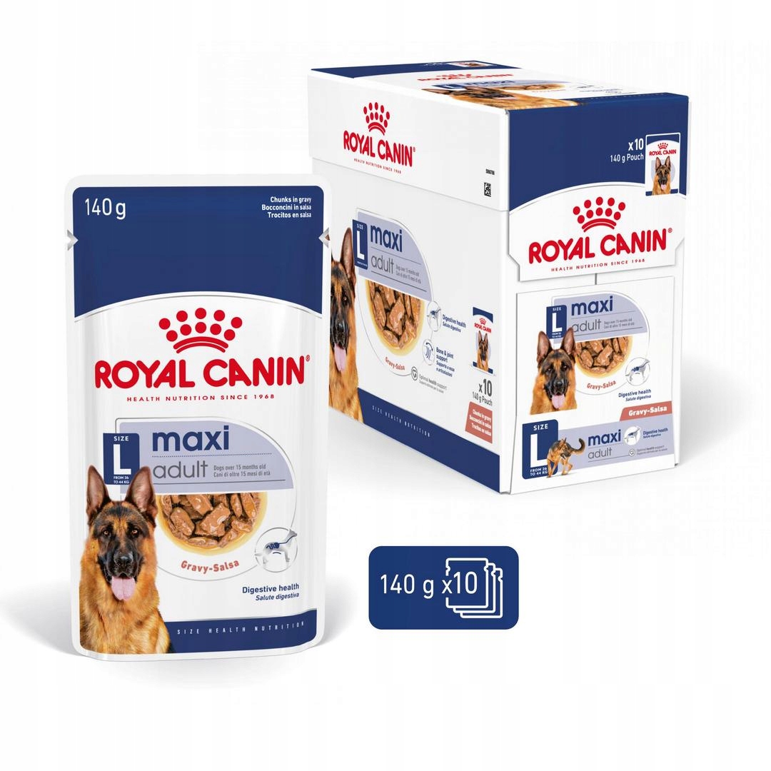 Levně Royal Canin Maxi Adult 10x140g Krmivo mokré v omáčce pro psy velkých plemen