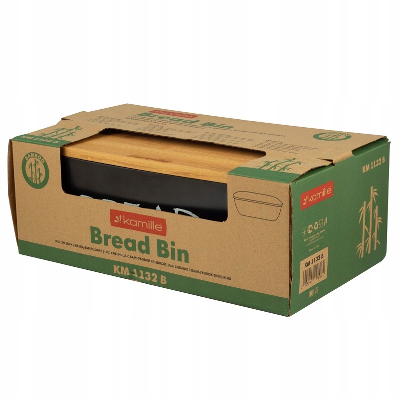 CHLEBAK POJEMNIK NA PIECZYWO DESKA BAMBUSOWA KAMILLE Materiał bambus