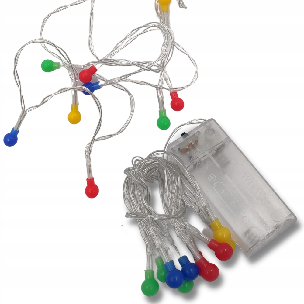 MINI LAMPKI LED KOLOROWE 10 LED DEKORACJA NA BATERIE STROIK Marka inna