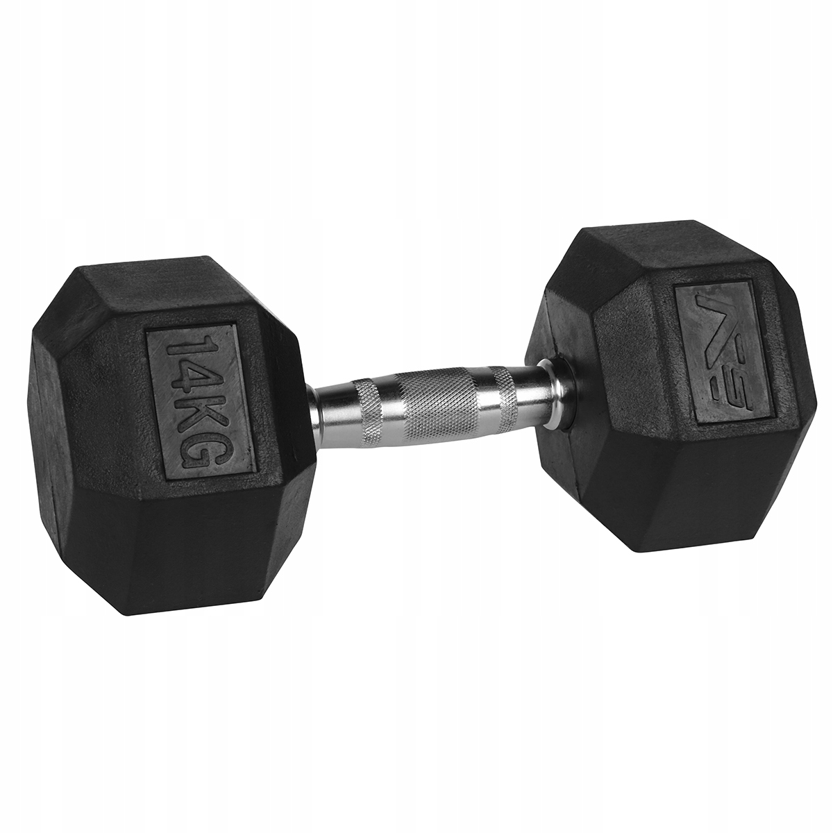 Hantla Do Ćwiczeń 14kg Żeliwna Hexagonalna Gumowan Marka Sportvida