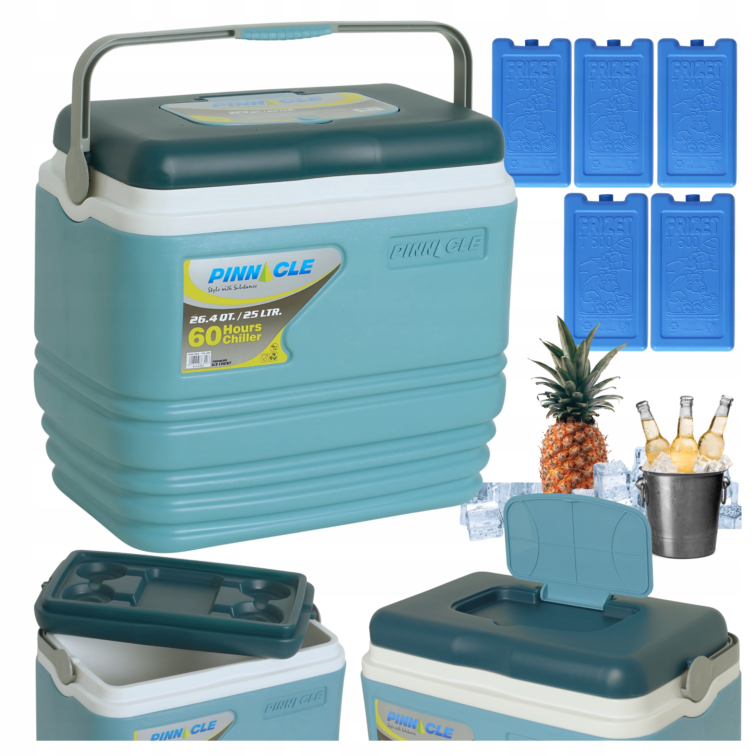 Turistická lednice s madlem Pinnacle TPX7006 25L 5 chladicích vložek