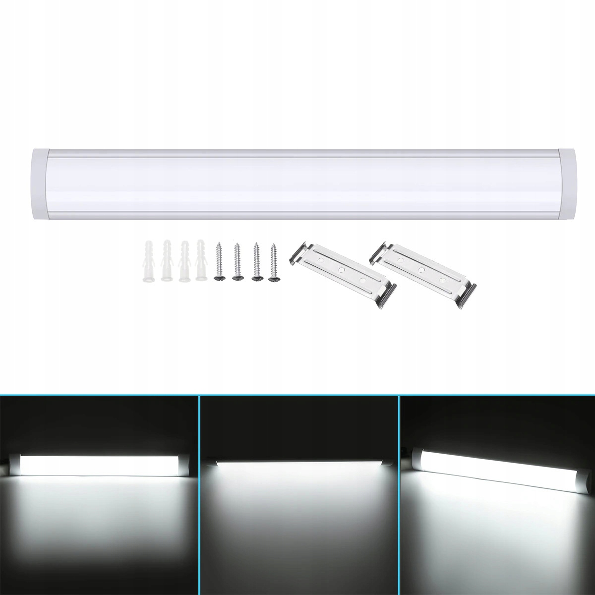 4x LED lampa do garáže, dílny, přisazená, stropní 36W 120cm, barva osvětlení bílá