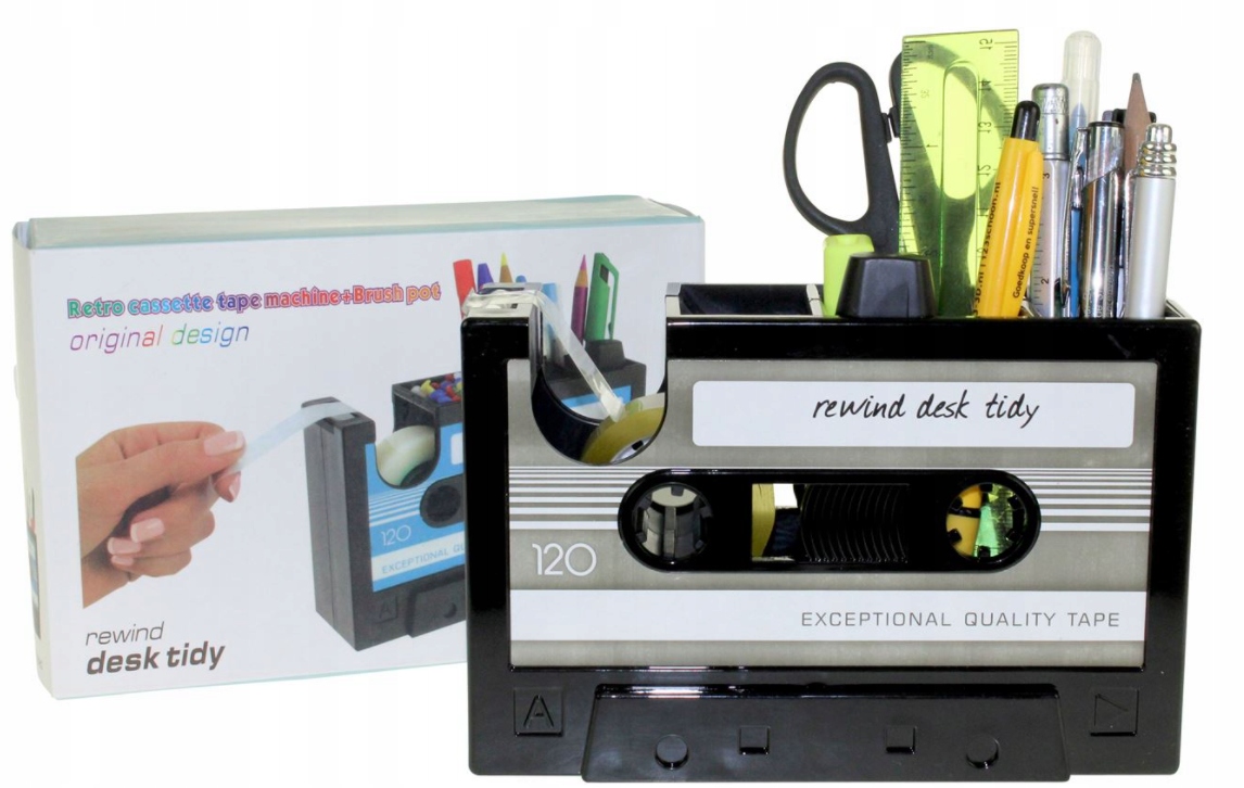 PRZYBORNIK RETRO KASETA DOZOWNIK TAŚMY