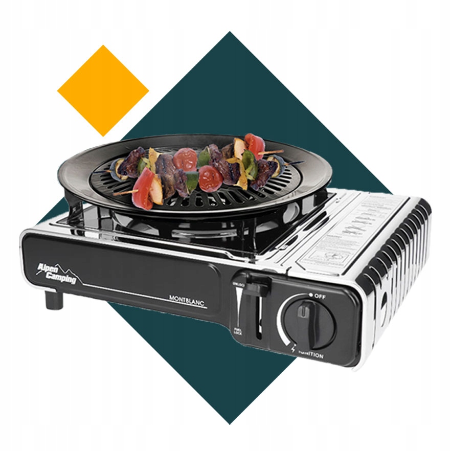 KUCHENKA TURYSTYCZNA gazowa ALPEN + GRILL + 4xGAZ Rodzaj gazowe wolnostojące