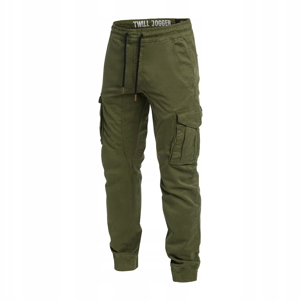 Kalhoty Alpha Industries Cotton Twill Jogger 116202 142 Tmavě olivová M