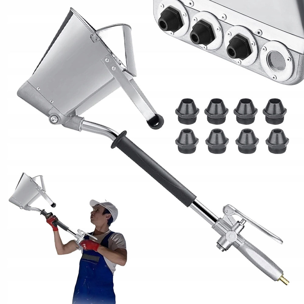 TYNKOWNICA PNEUMATYCZNA DO ZAPRAW CEMENTOWYCH DO ŚCIAN Z 4 DYSZE