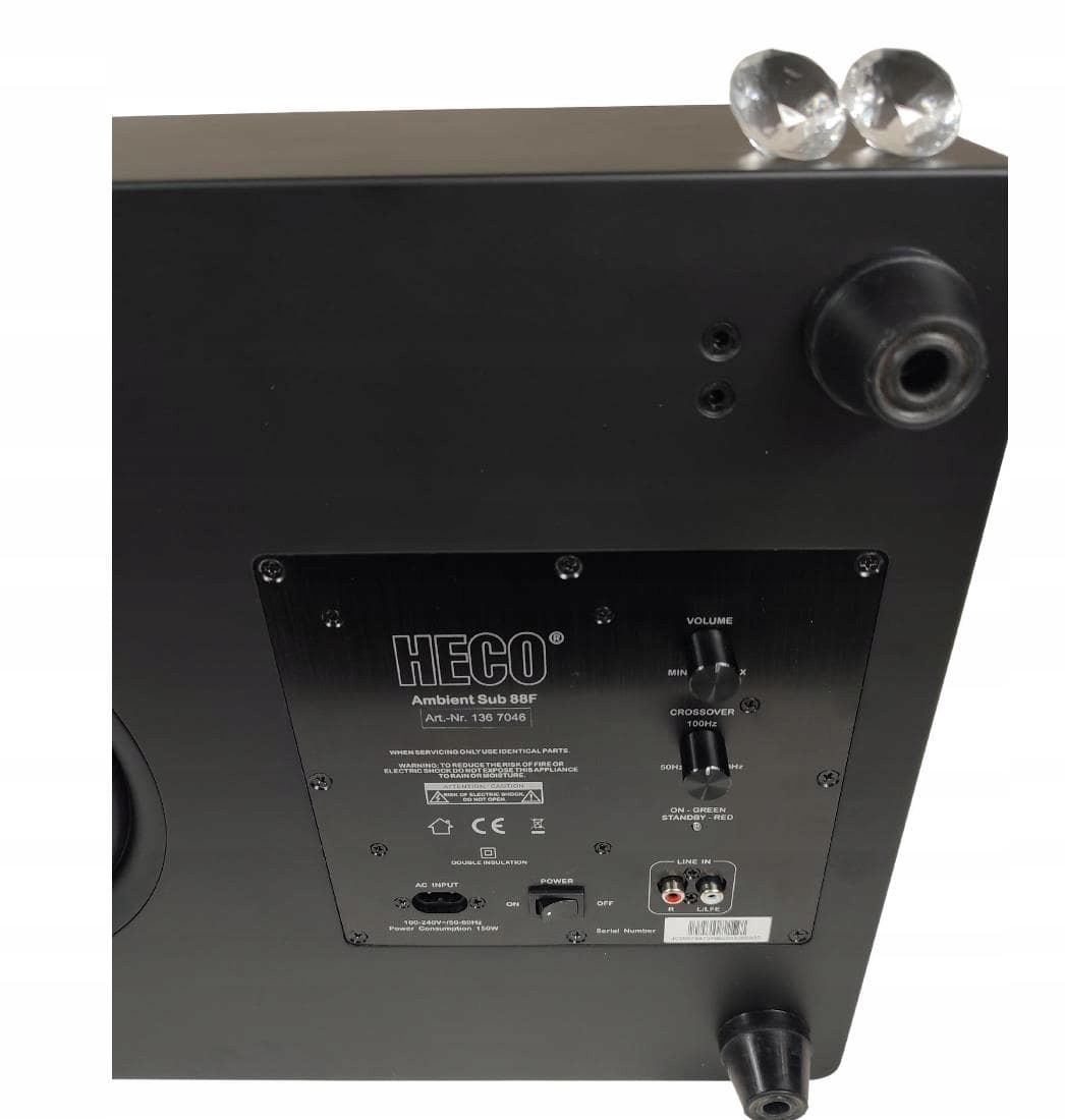 Subwoofer płaski Heco Ambient 88F czarny Marka Heco