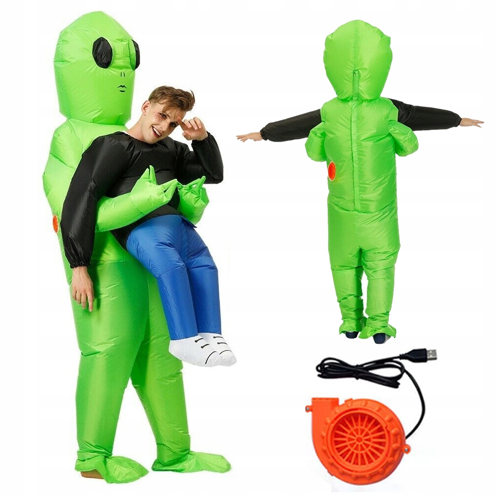 Kostým Alien Převlek Halloween Jako Dárek 160-190 cm