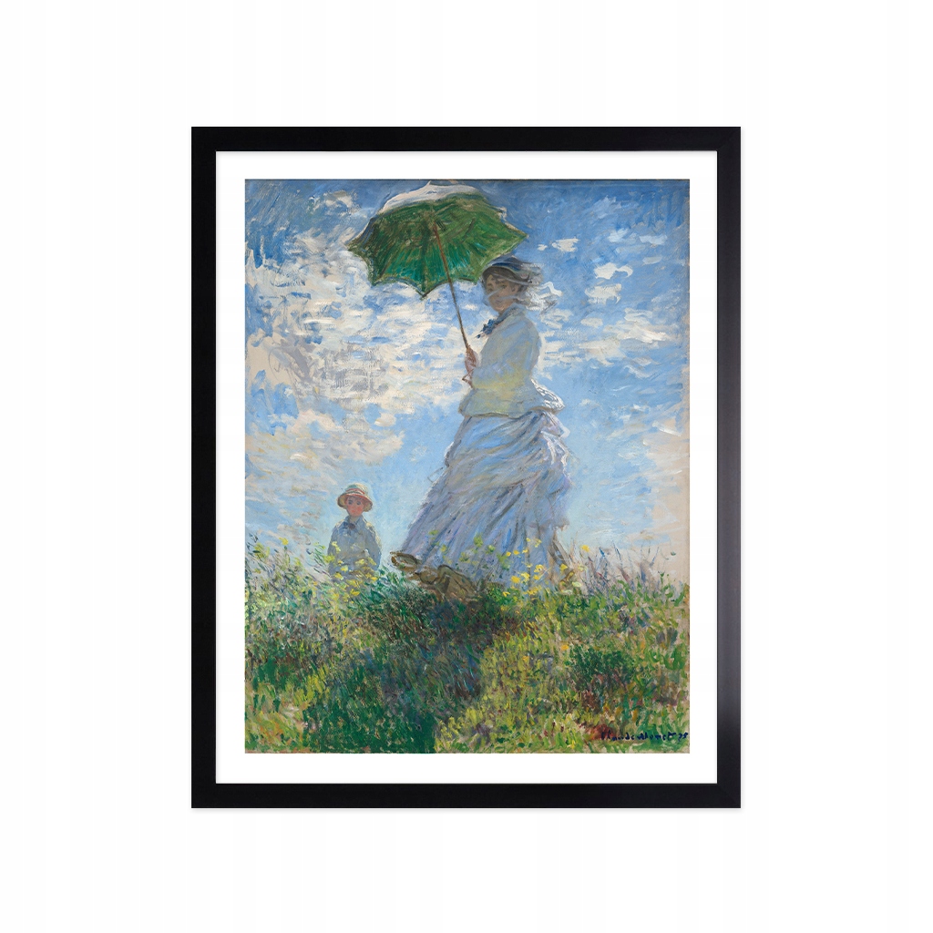 Obraz w ramie Claude Monet Kobieta z parasolką