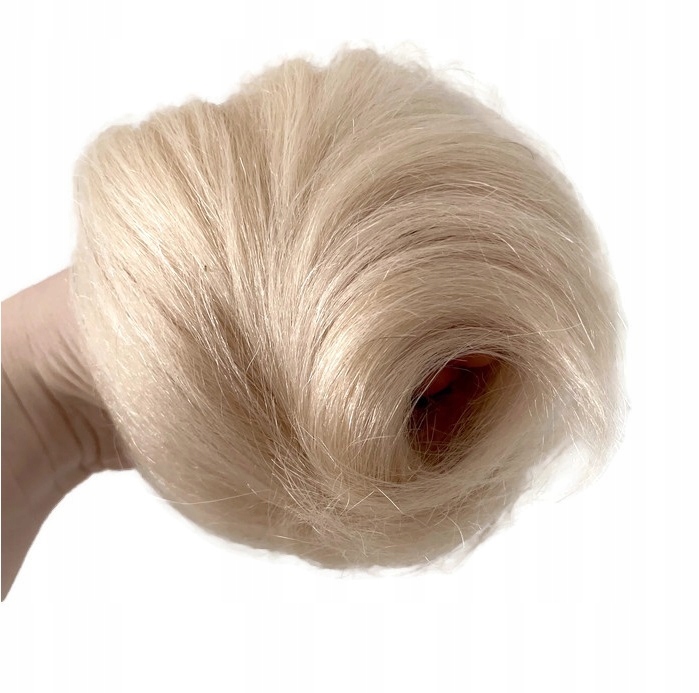 Doczepiany Kok na gumce Włosy 100% Naturalne treska 22 Blond Gęsty