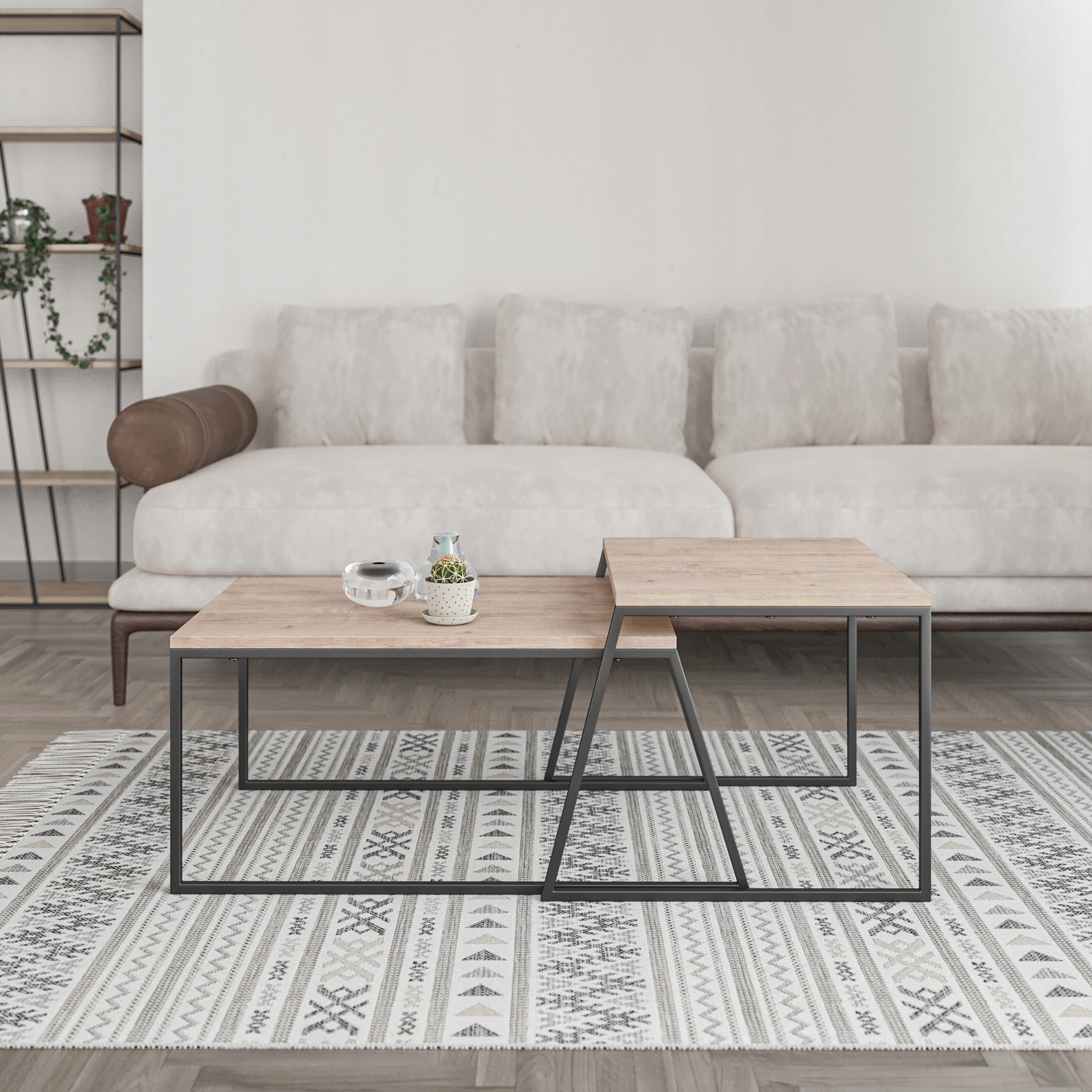 Konferenčný stolík Houseland Pal dub prírodný