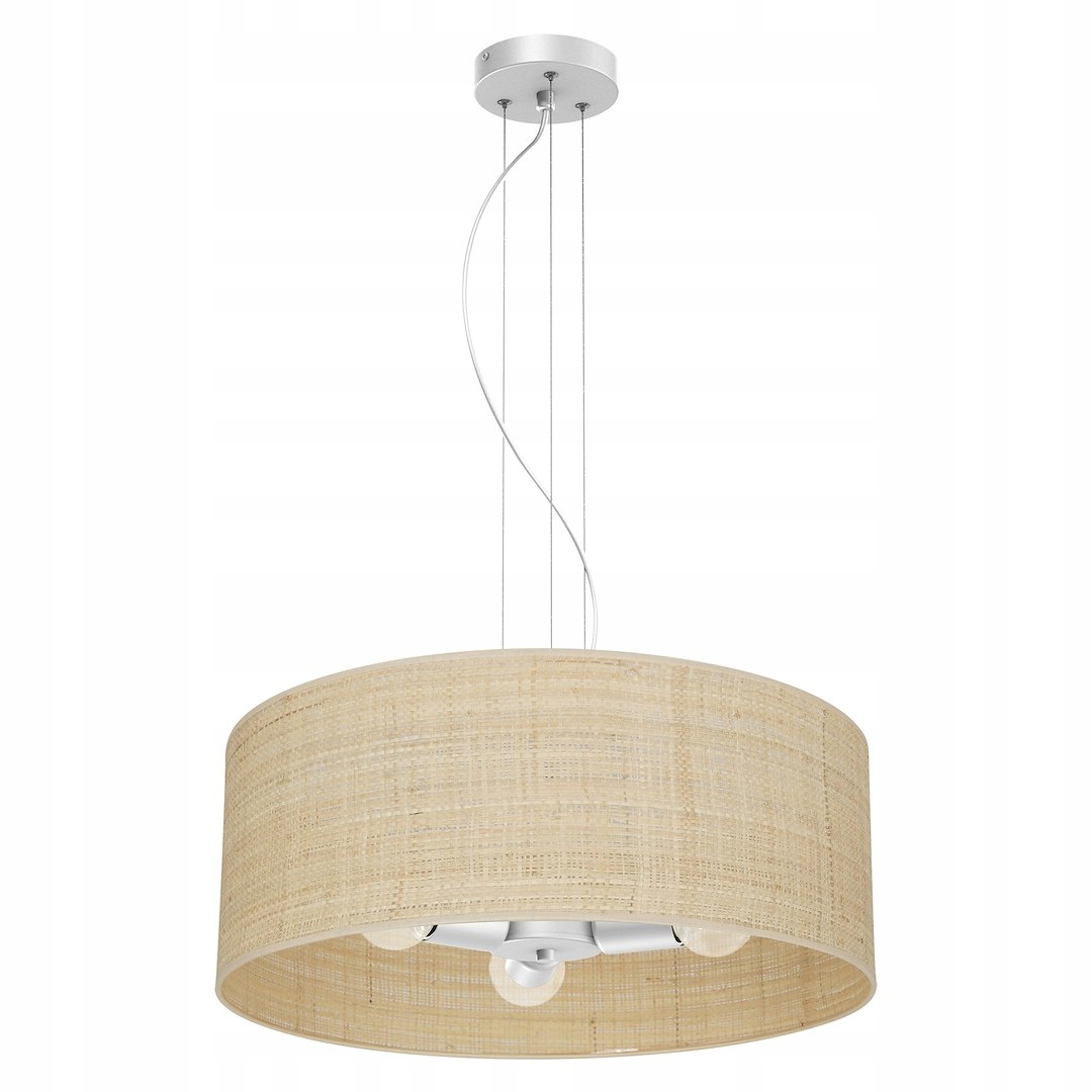 Závesná lampa Milagro Marshal bielo-ratanová 3xE27 25 cm