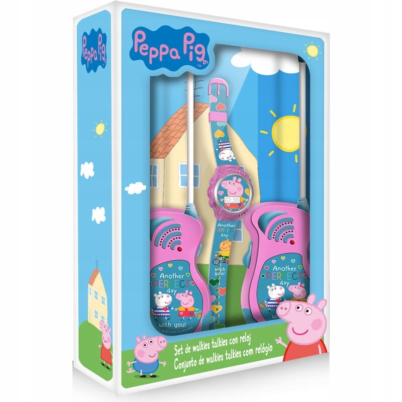 Sada Walkie talkie s digitálnymi hodinkami Prasiatko Peppa. Peppa Pig PP17047 K